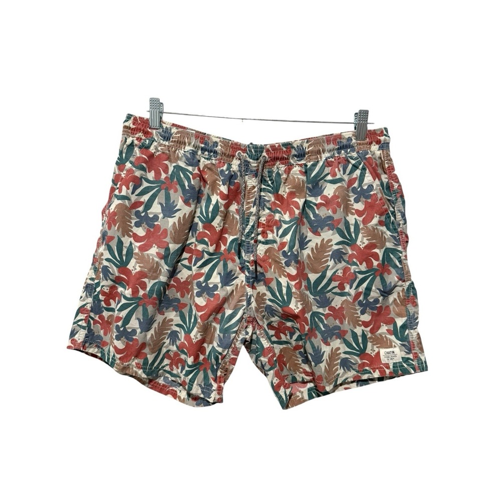 Men's Floral Print Swim Board Shorts - Multi